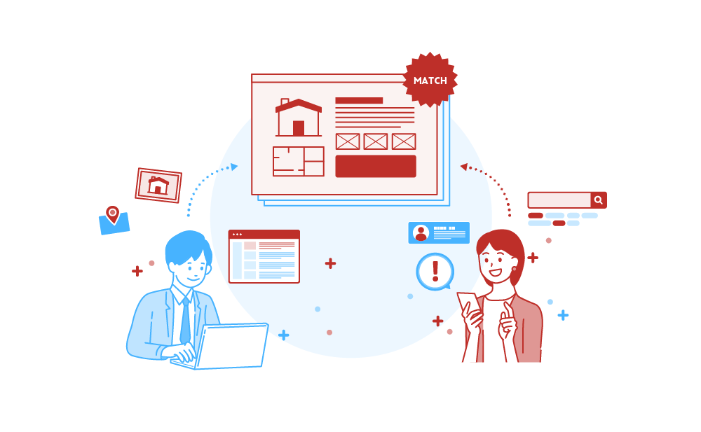 物件検索と営業活動を効率化した不動産サイトを構築